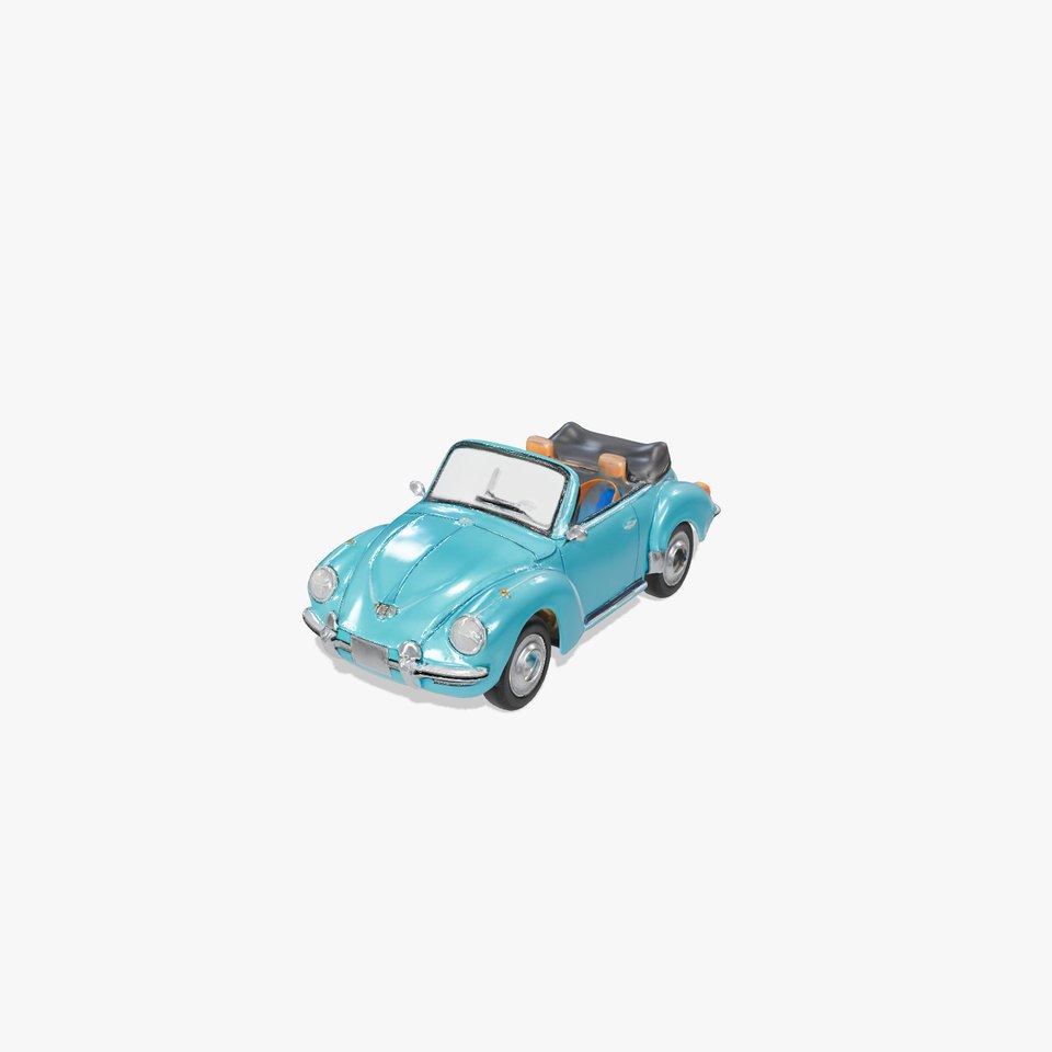 Classic Teal Convertible model pack